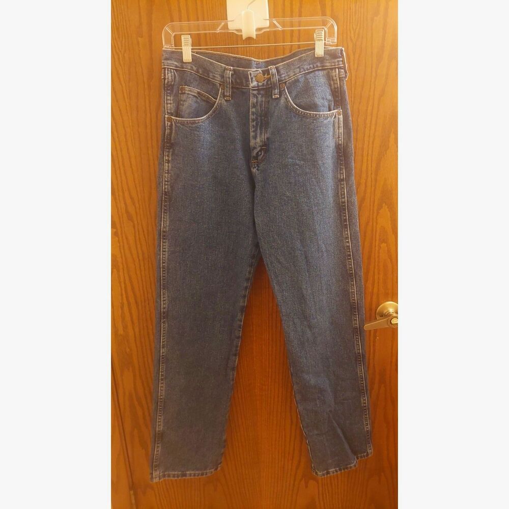 Wrangler Men's Rugged Wear Relaxed Fit Jeans 30x34 Antique Indigo Blue